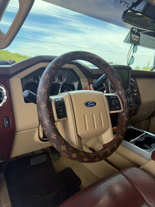 LV Steering Wheel Cover