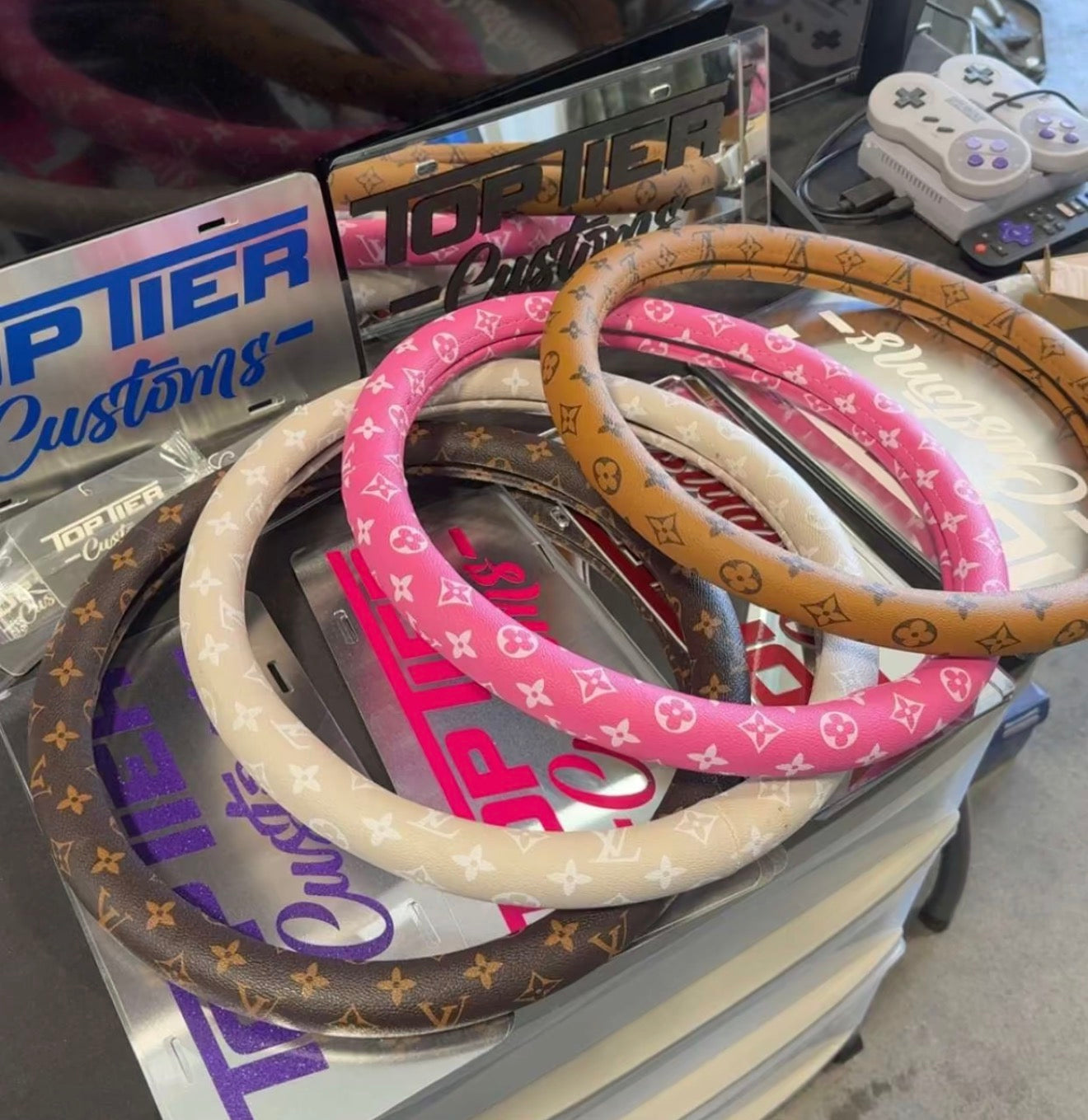 LV Steering Wheel Cover